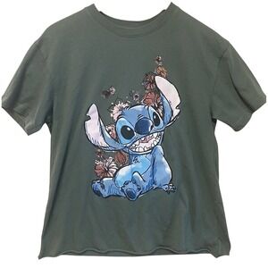 Disney Kids Green Stitch T-Shirt Size Small ( Read)